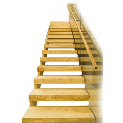 Baltā oša koka kāpnes