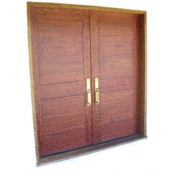 Divvērtņu ārdurvis, bubingas finierējums