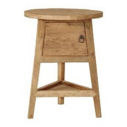 Gobas koka krēsls ar iestrādātu skapīti un plauktu