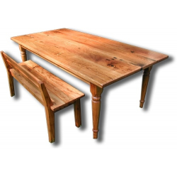 Kastaņkoka virtuves galds un krēsls