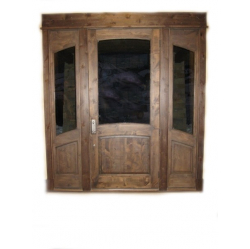 Melnalkšņa koka durvis