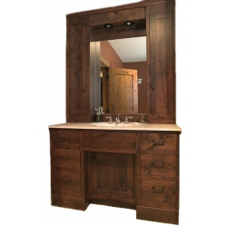 Melnalkšņa finierējuma vannas istabas mēbeles.