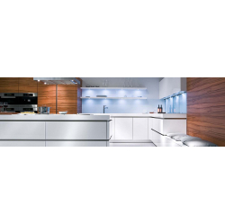 Virtuve. Tineo finierējuma fasādes.