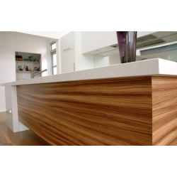 Zebrano finierējuma virtuves mēbeļu fasādes